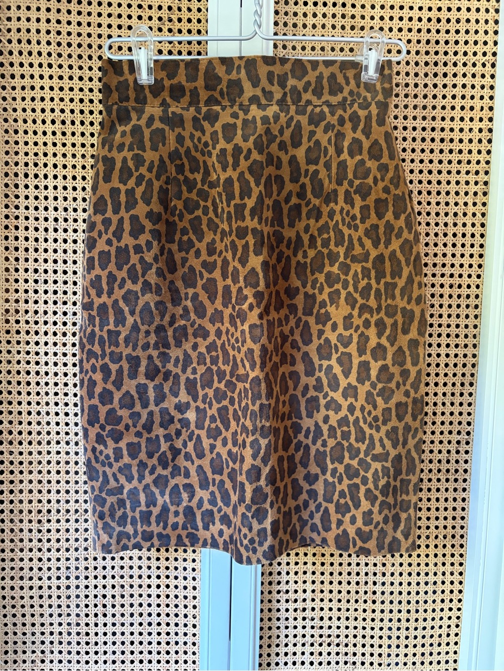 Danier Leopard-Print Pencil Skirt in Brown and Black